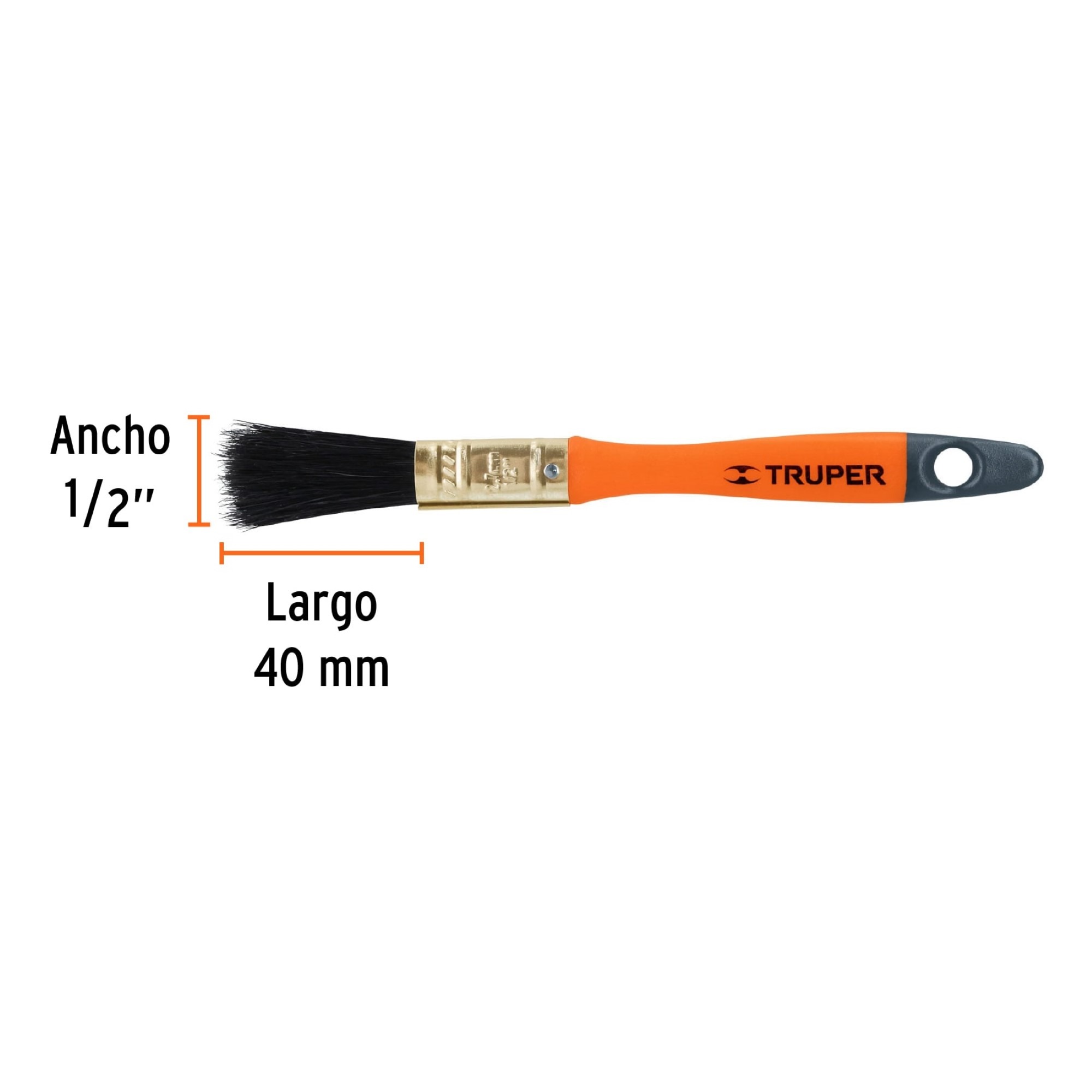 Brocha De 1/2" Con Mango De Plástico. Uso Profesional - Imagen 4