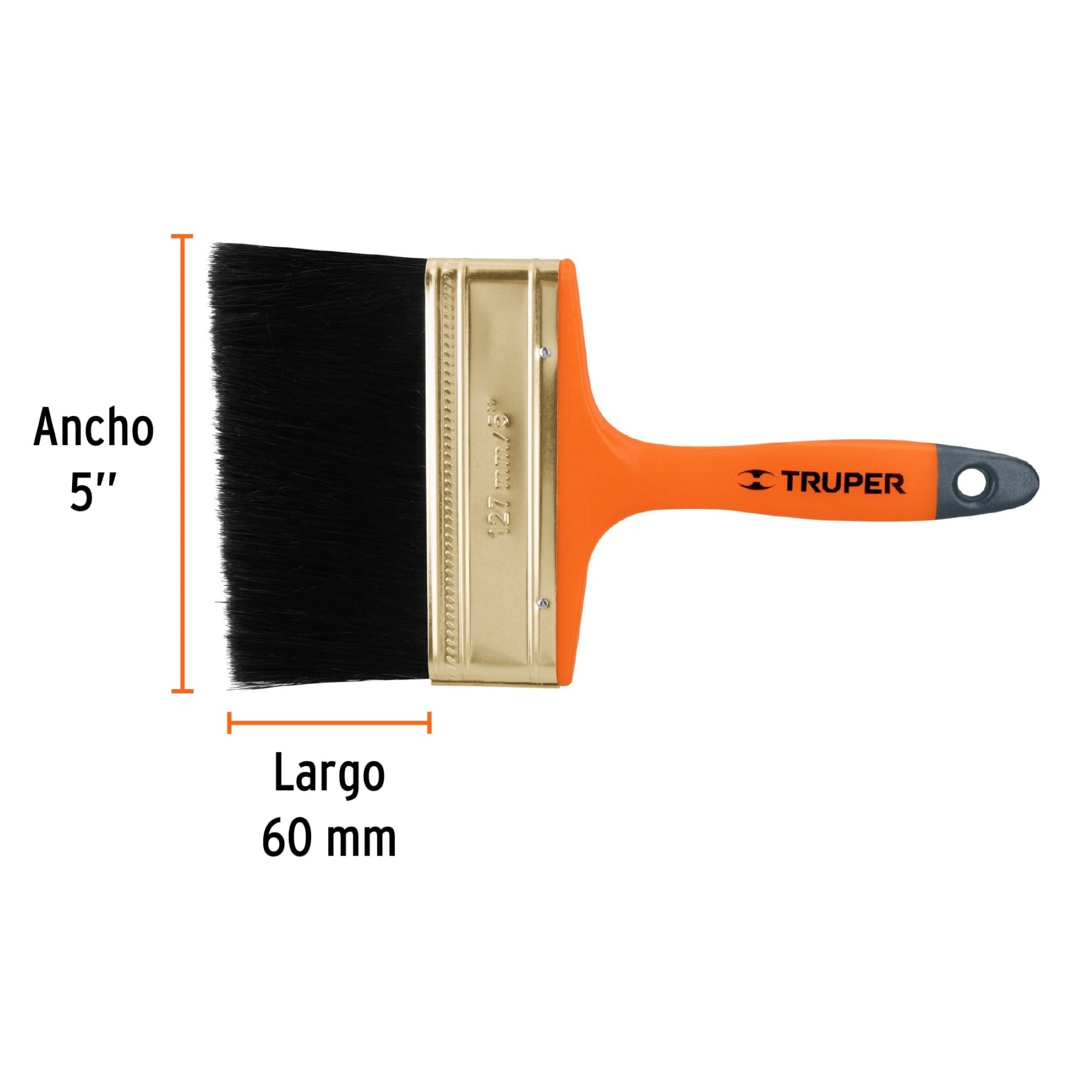 Brocha De 5" Con Mango De Plástico. Uso Profesional - Imagen 4