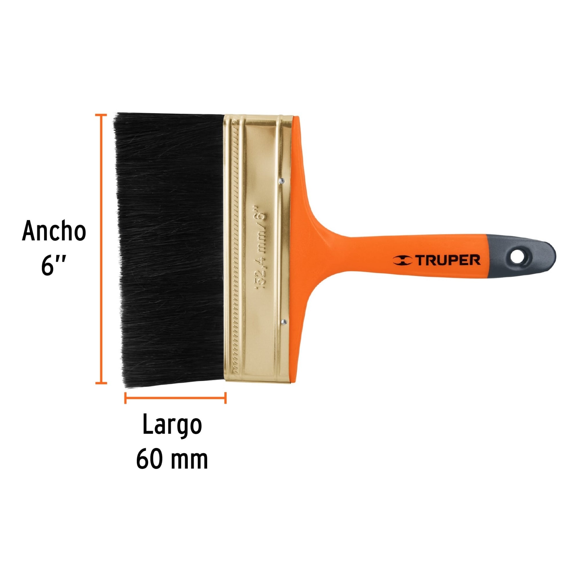 Brocha De 6" Con Mango De Plástico. Uso Profesional - Imagen 4