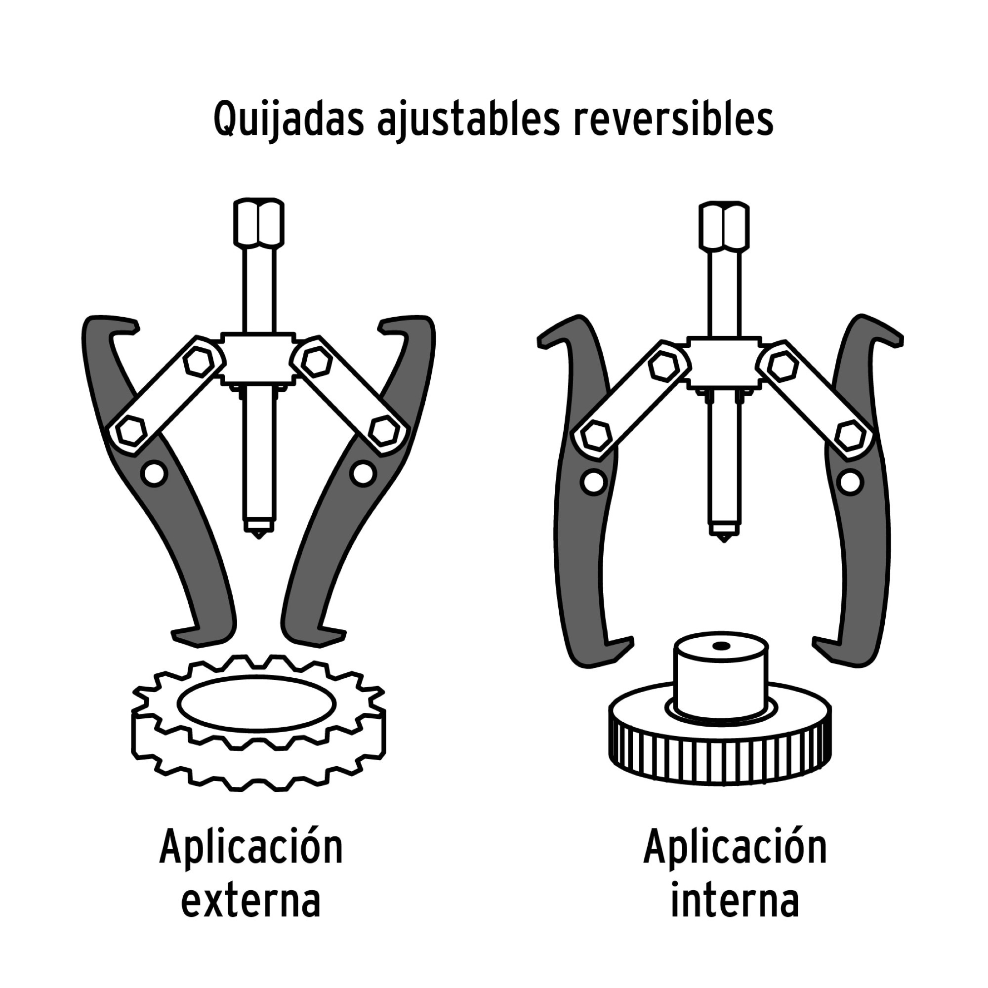 Extractor Reversible De 3 Brazos 0.5 Toneladas Abre 127 mm - Imagen 4