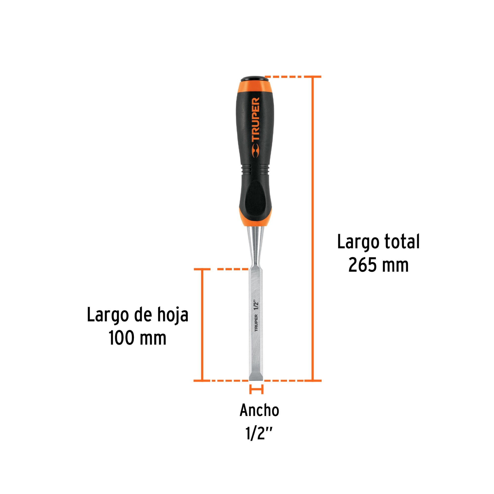 Formón De 1/2" Con Hoja De 10 cm Y Mango Comfort Grip - Imagen 5