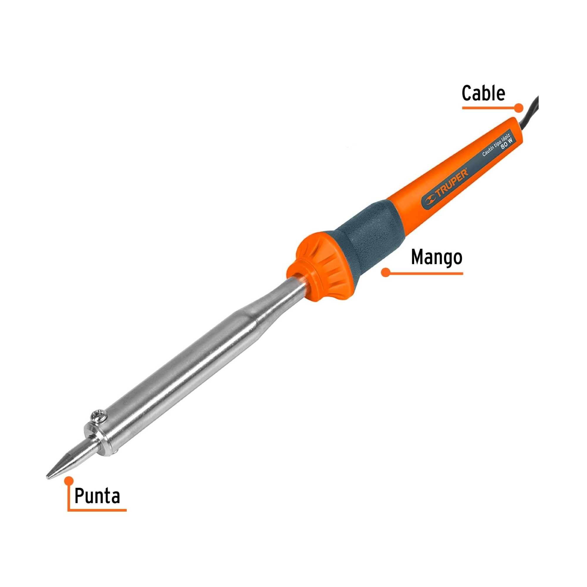 Cautín Tipo Lápiz 80 W Punta Cobre Con Recubrimiento Níquel - Imagen 4