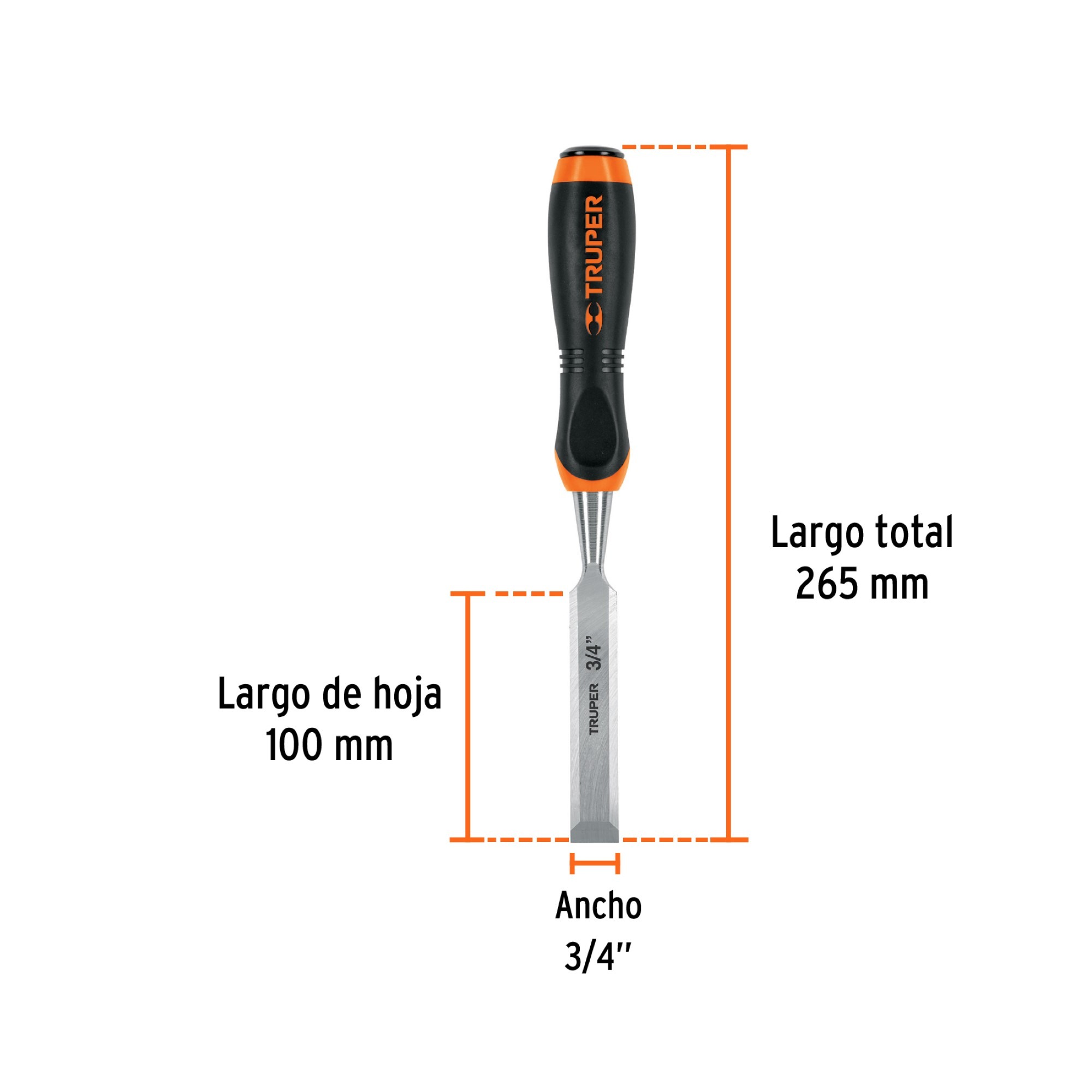 Formón De 3/4" Con Hoja De 10 cm Y Mango Comfort Grip - Imagen 5
