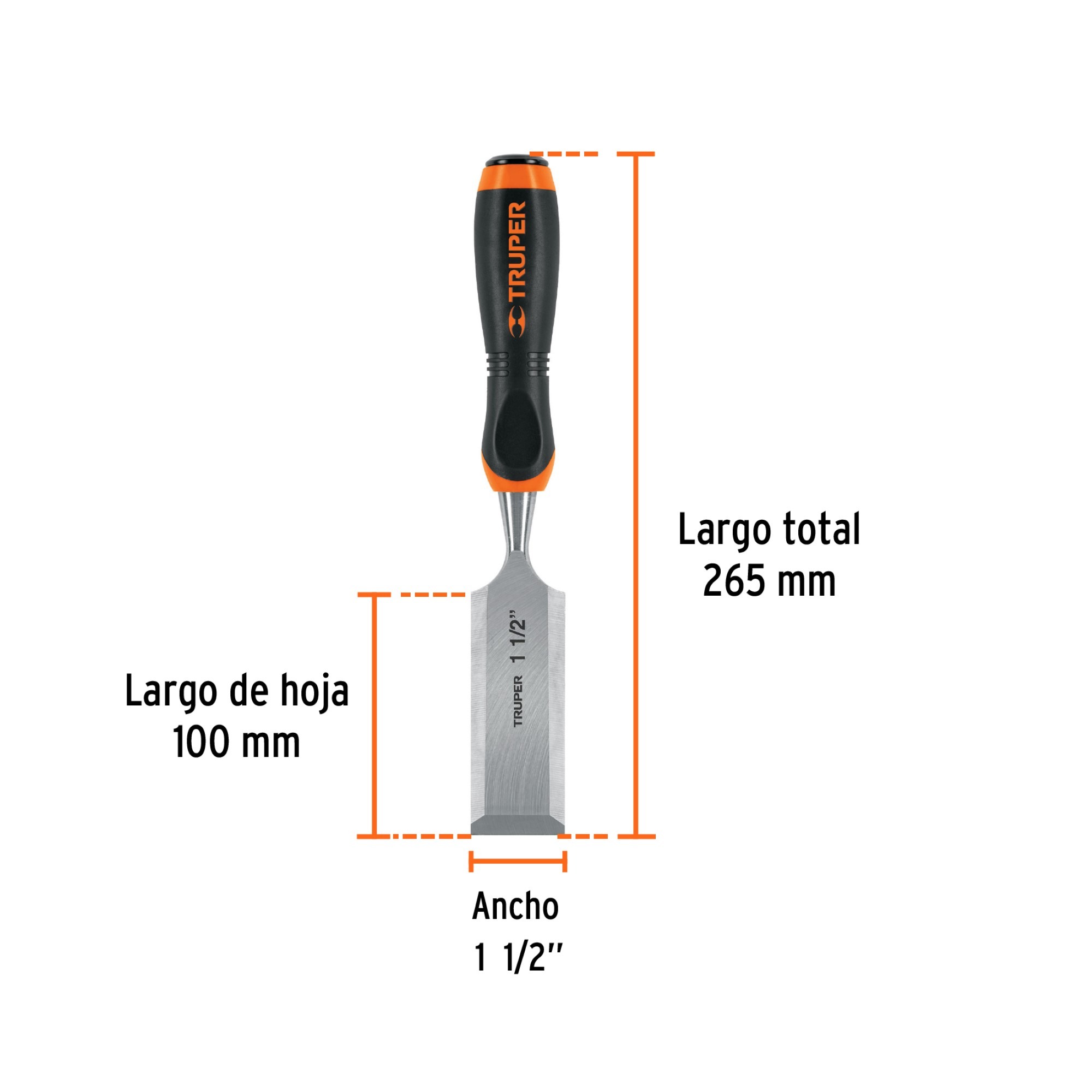 Formón De 1.1/2" Con Hoja De 10 cm Y Mango Comfort Grip - Imagen 5