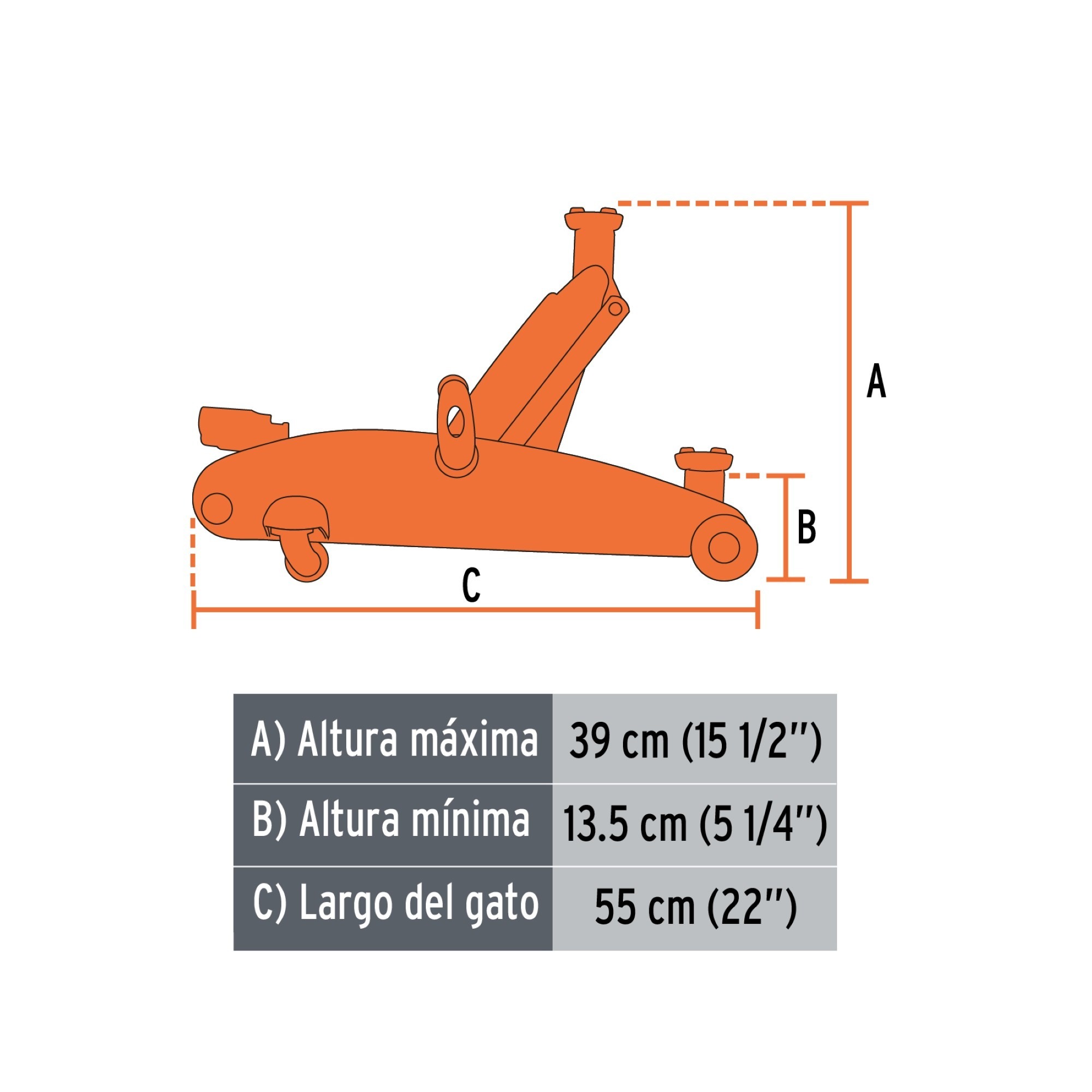 Gato Hidráulico Tipo Zorra Rápido de 2.5 Ton Con Maletín - Imagen 5