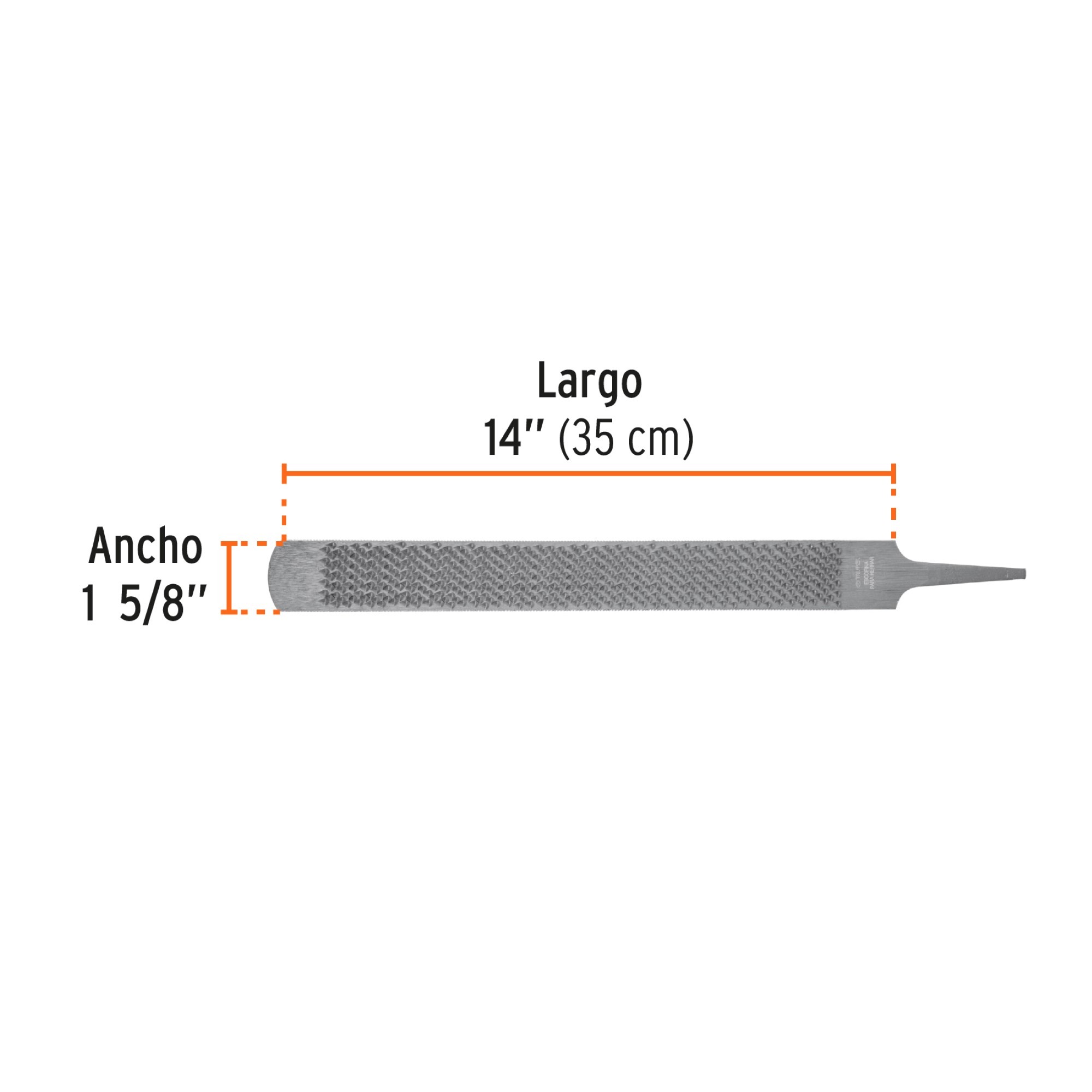 Lima Escofina Para Herrar De 14" X 1.5/8" Con Zanco - Imagen 4
