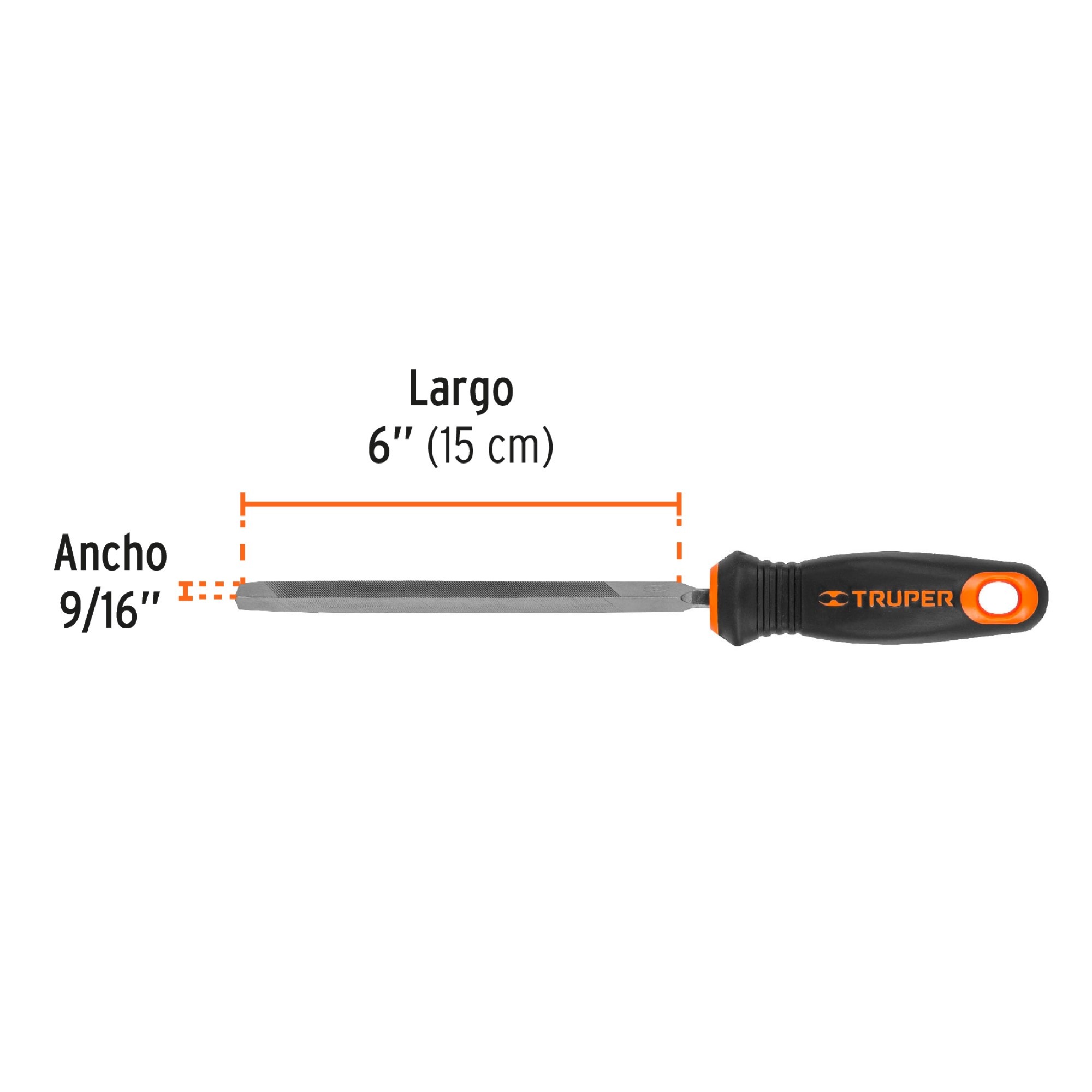 Lima Triangular Pesada Bastarda De 6". Mango Comfort Grip - Imagen 4
