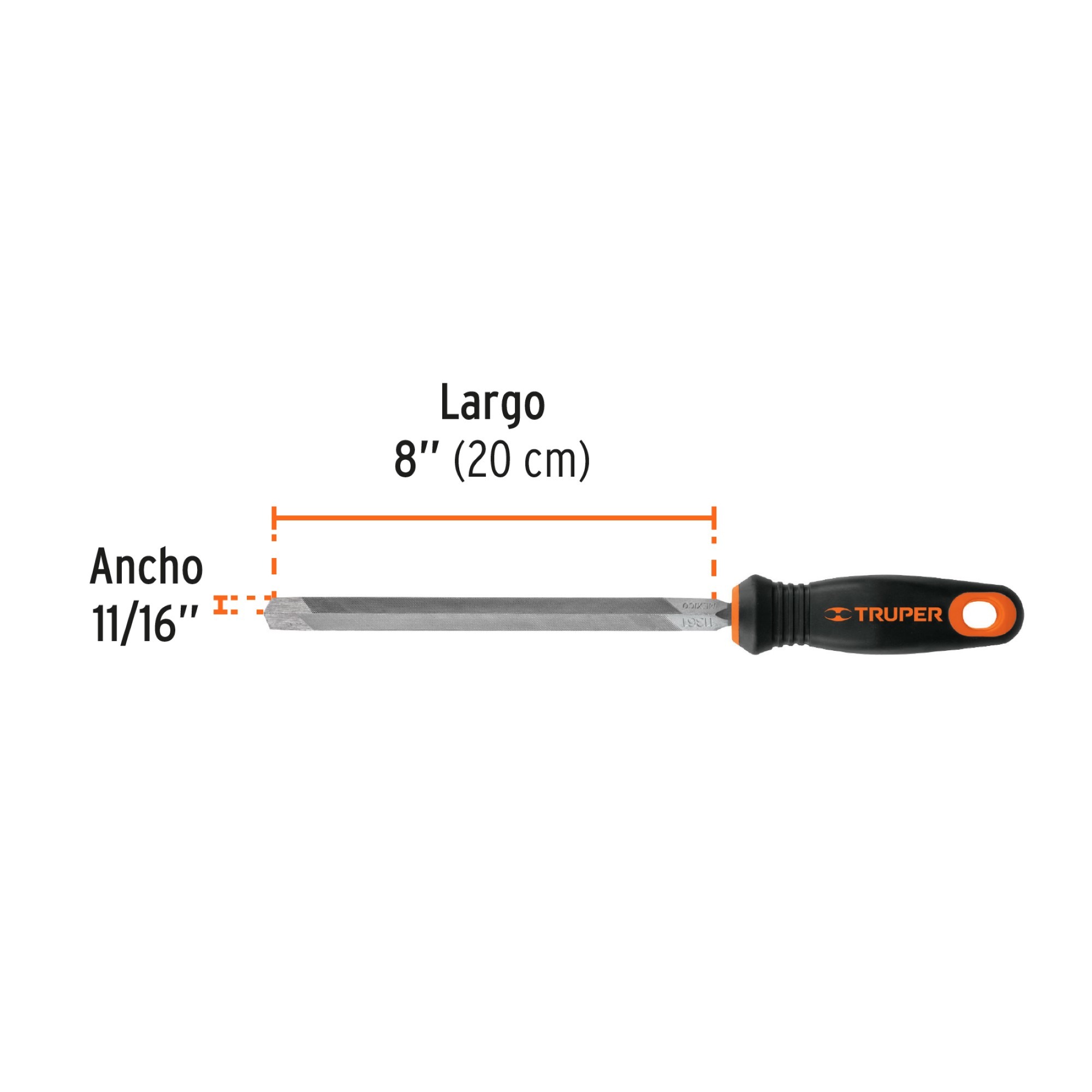 Lima Triangular Pesada Bastarda De 8". Mango Comfort Grip - Imagen 4