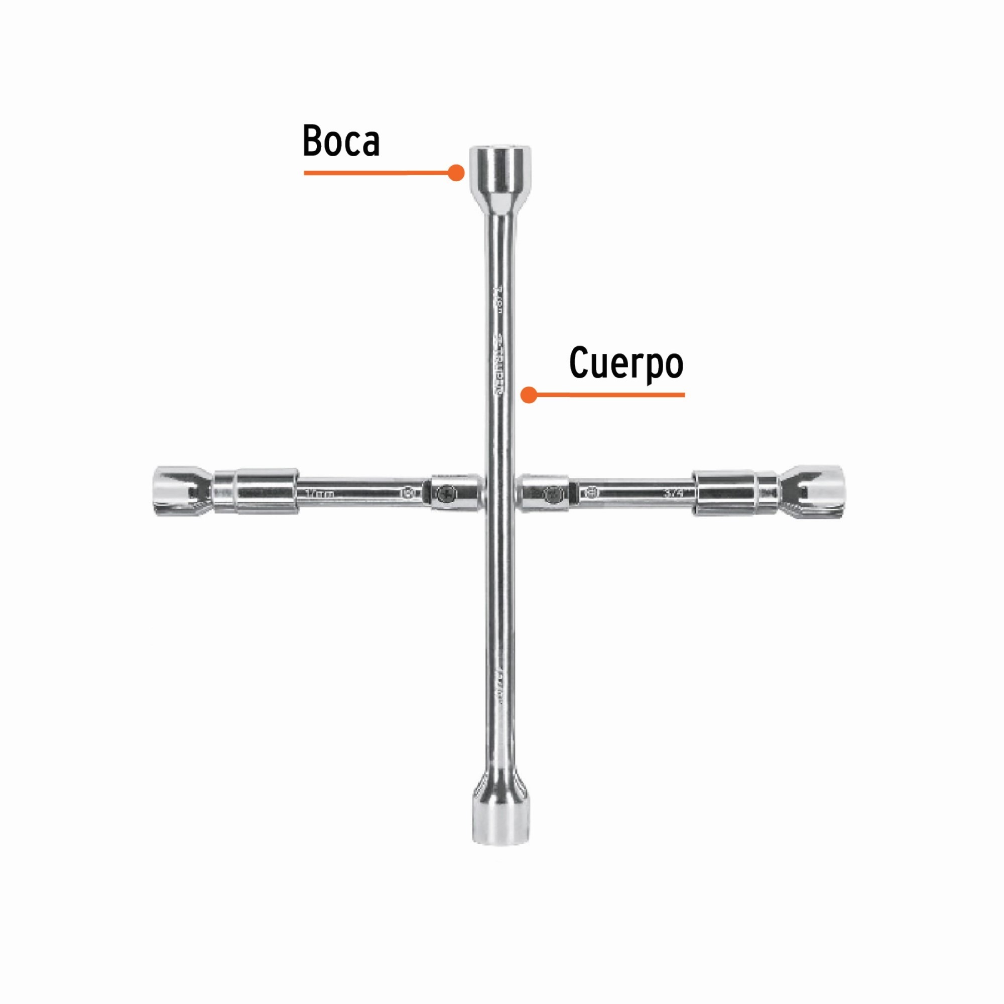 Cruceta Plegable. Copas De 17 mm. 3/4". 13/16" Y 7/8" - Imagen 5