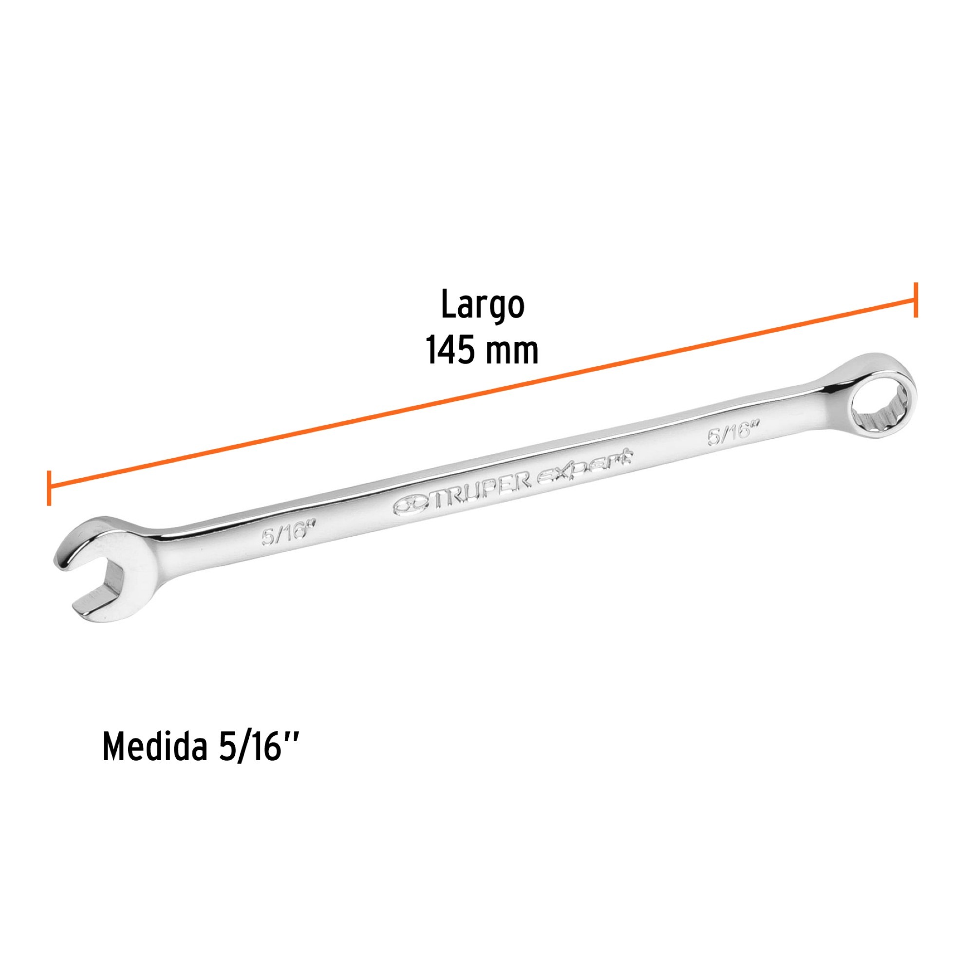 Llave Mixta Extralarga De 5/16". Largo 145 mm. Uso Rudo - Imagen 2