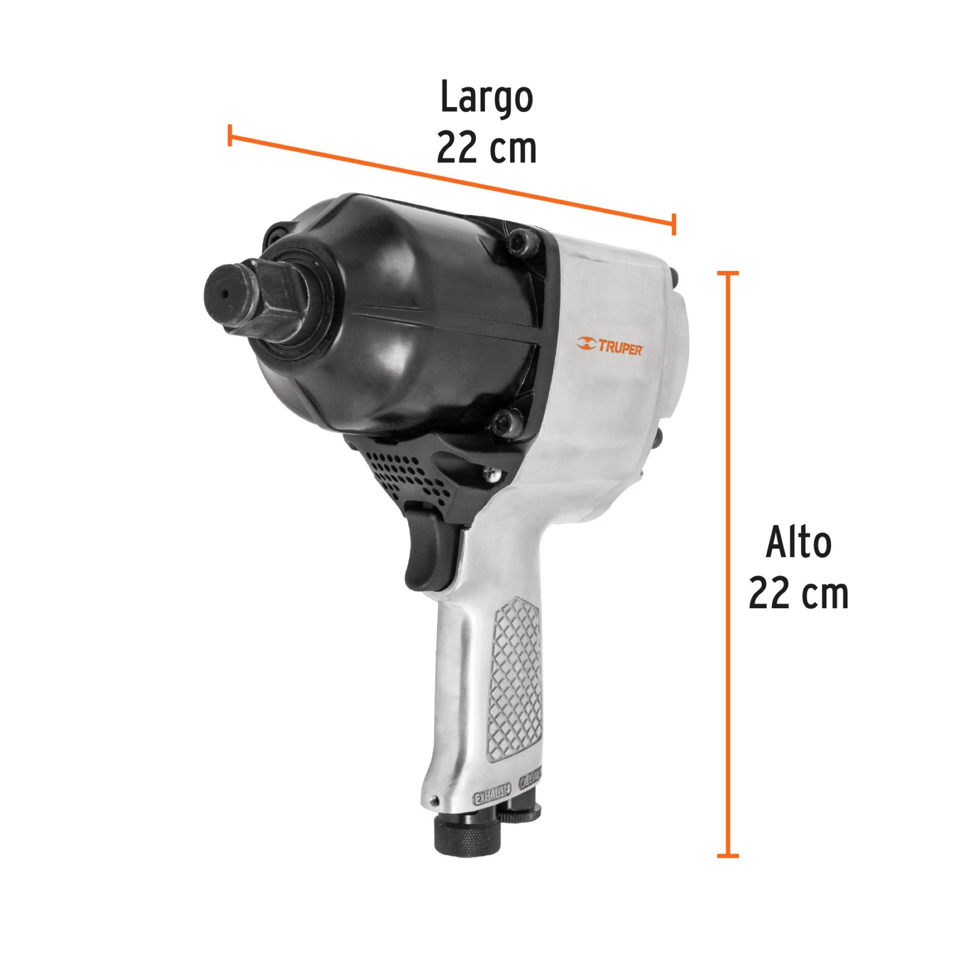 Pistola De Impacto Industrial De 3/4". Torque De 750 Lb/Ft - Imagen 4