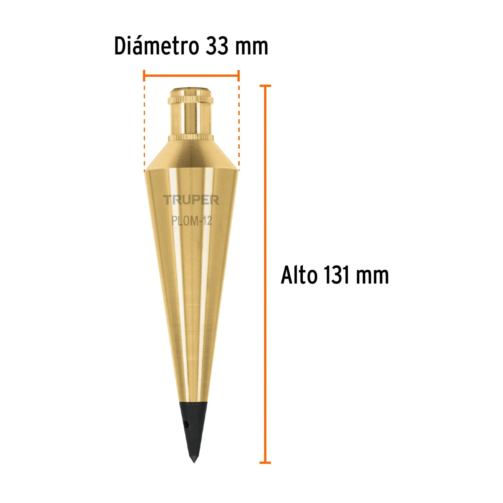 Plomada De Latón De 340 Gr Para Topografía Y Construcción - Imagen 4