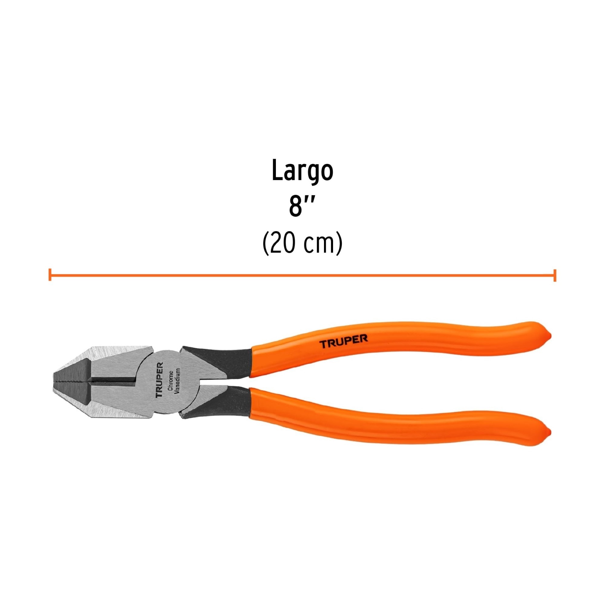 Alicate De Electricista Profesional De 8" Mango De PVC - Imagen 4