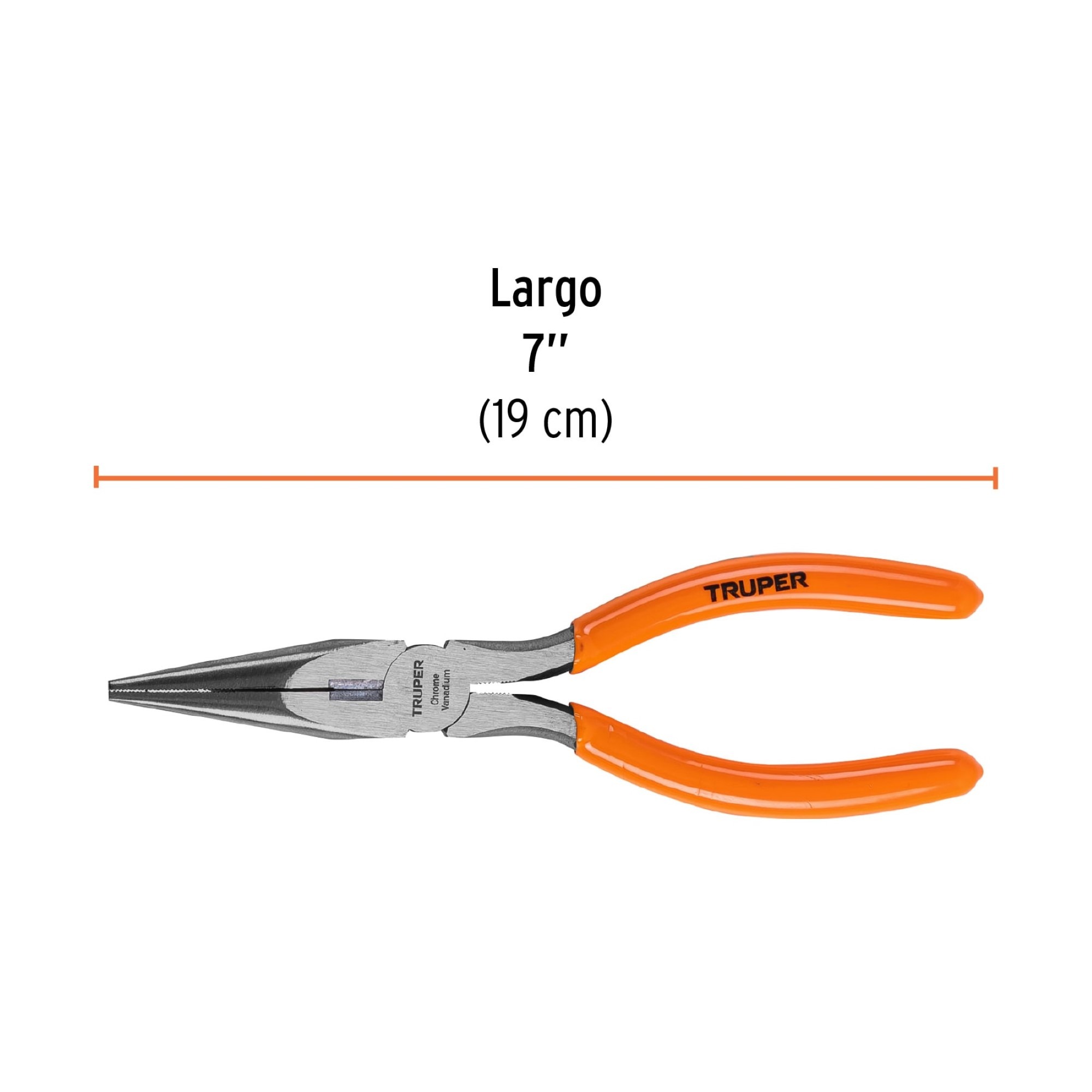 Alicate De Punta Larga Profesional De 7" Mango De Pvc - Imagen 4