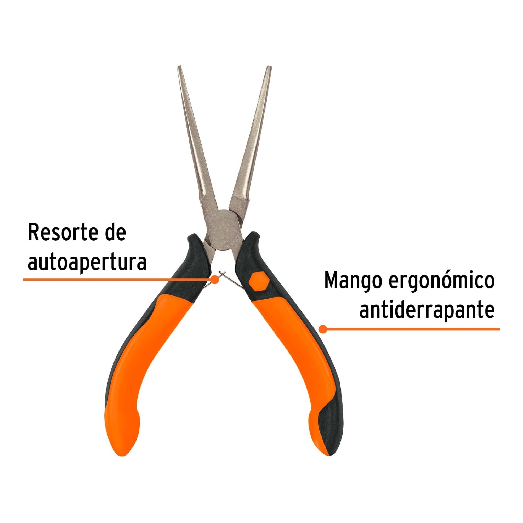 Alicate De Punta Aguja Profesional De 6" Comfort Grip - Imagen 4