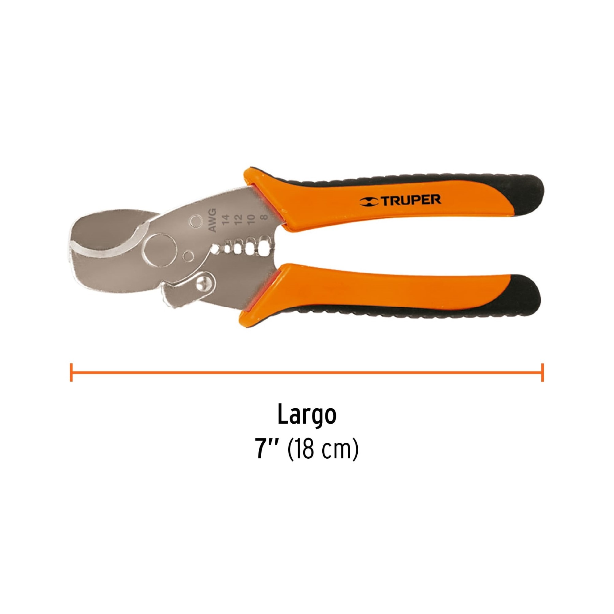 Alicate Pelacable Y Corta Cable De 7" Mango Comfort Grip - Imagen 4