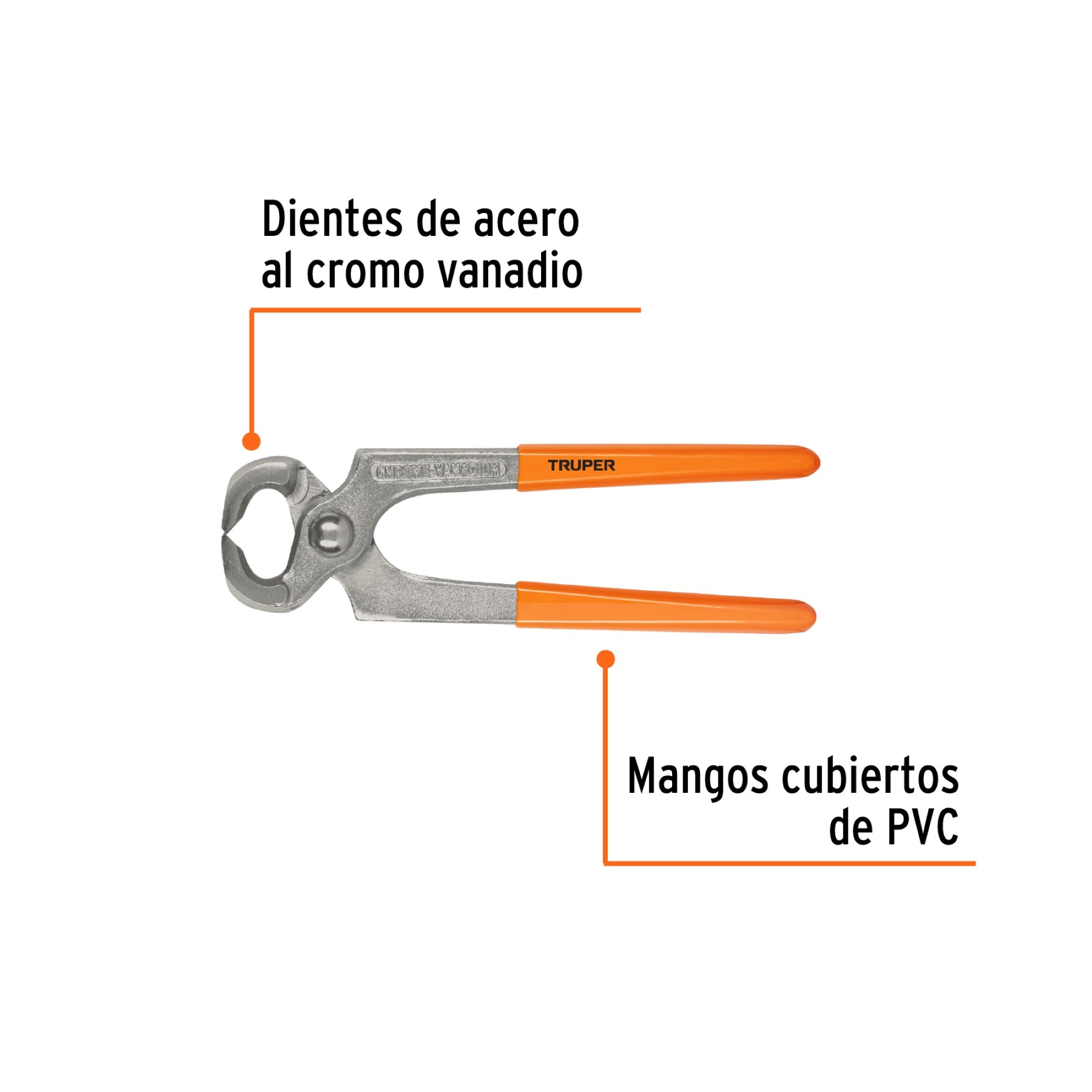 Tenaza Sacaclavos Para Carpintero De 6" Mango De Vinil - Imagen 4