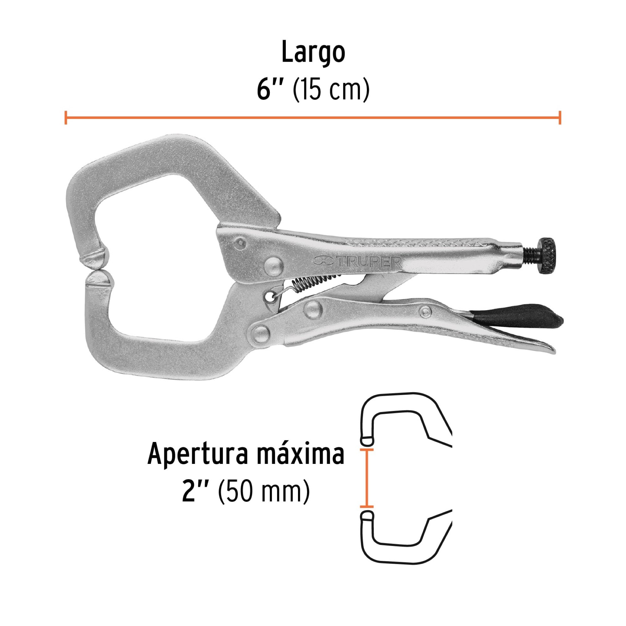 Alicate De Presión Tipo C De 6" Hombresolo Antideslizante - Imagen 4
