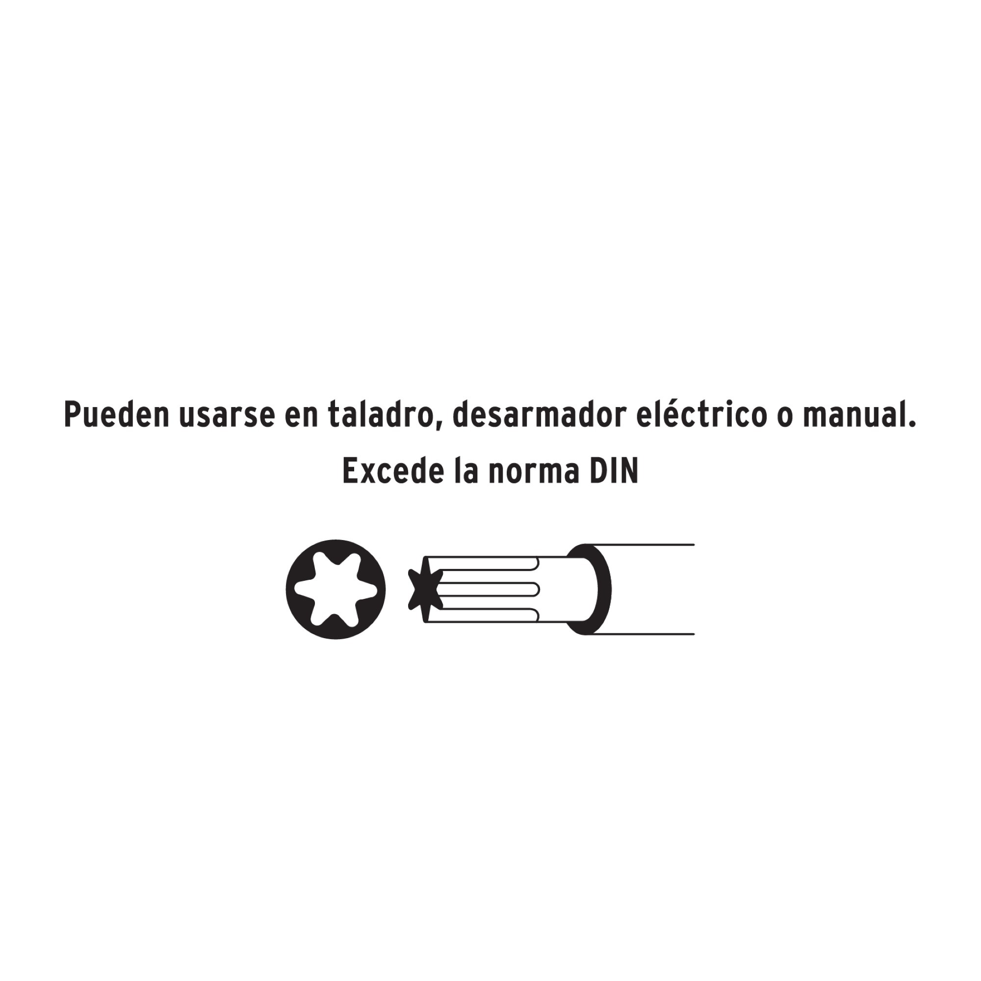 Juego De 7 Puntas Torx Sin Pin De Seguridad. Largo De 2" - Imagen 4