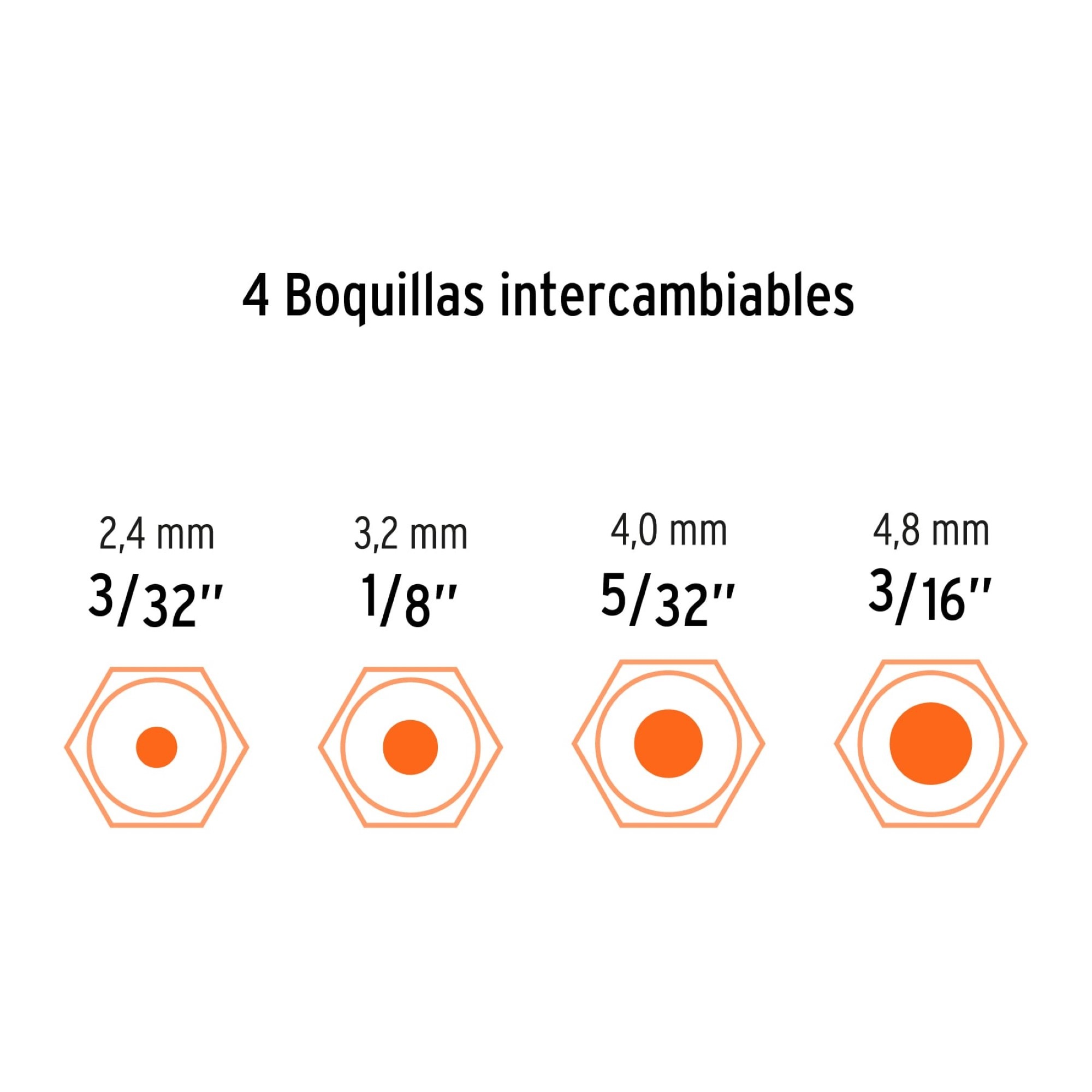 Remachadora Profesional De 10" Con Remaches Y 4 Boquillas - Imagen 5