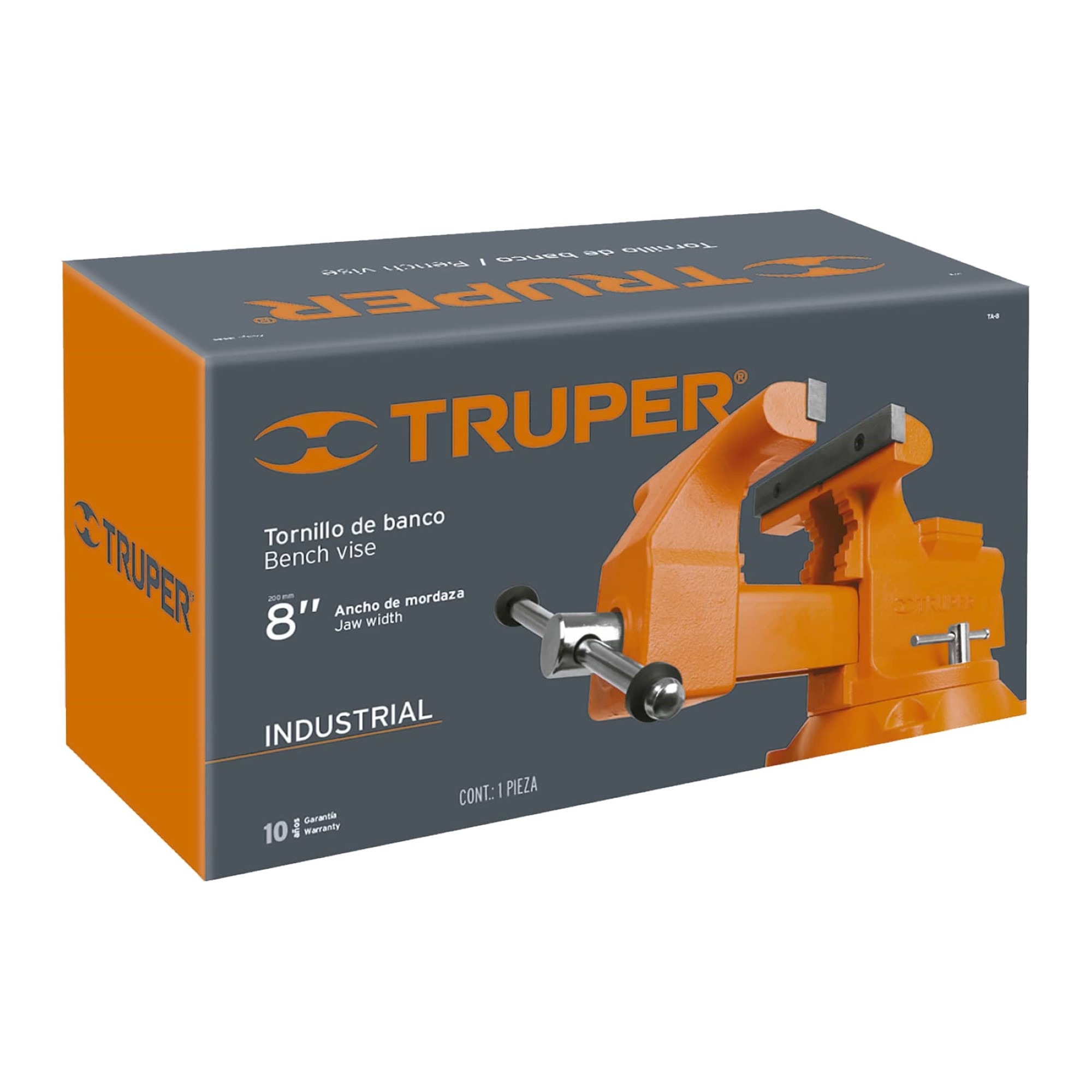 Prensa De Banco Industrial Giratoria De 8" Apertura 20 cm - Imagen 6