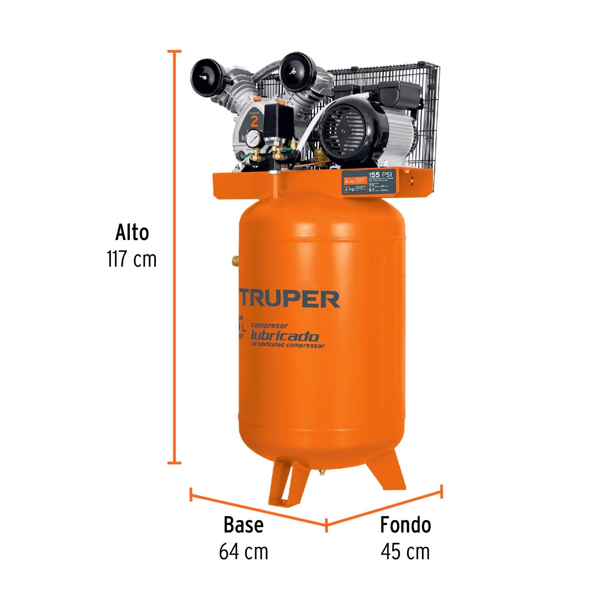 Compresor Vertical De 120 Litros 4 Hp Y 220 V - Imagen 4