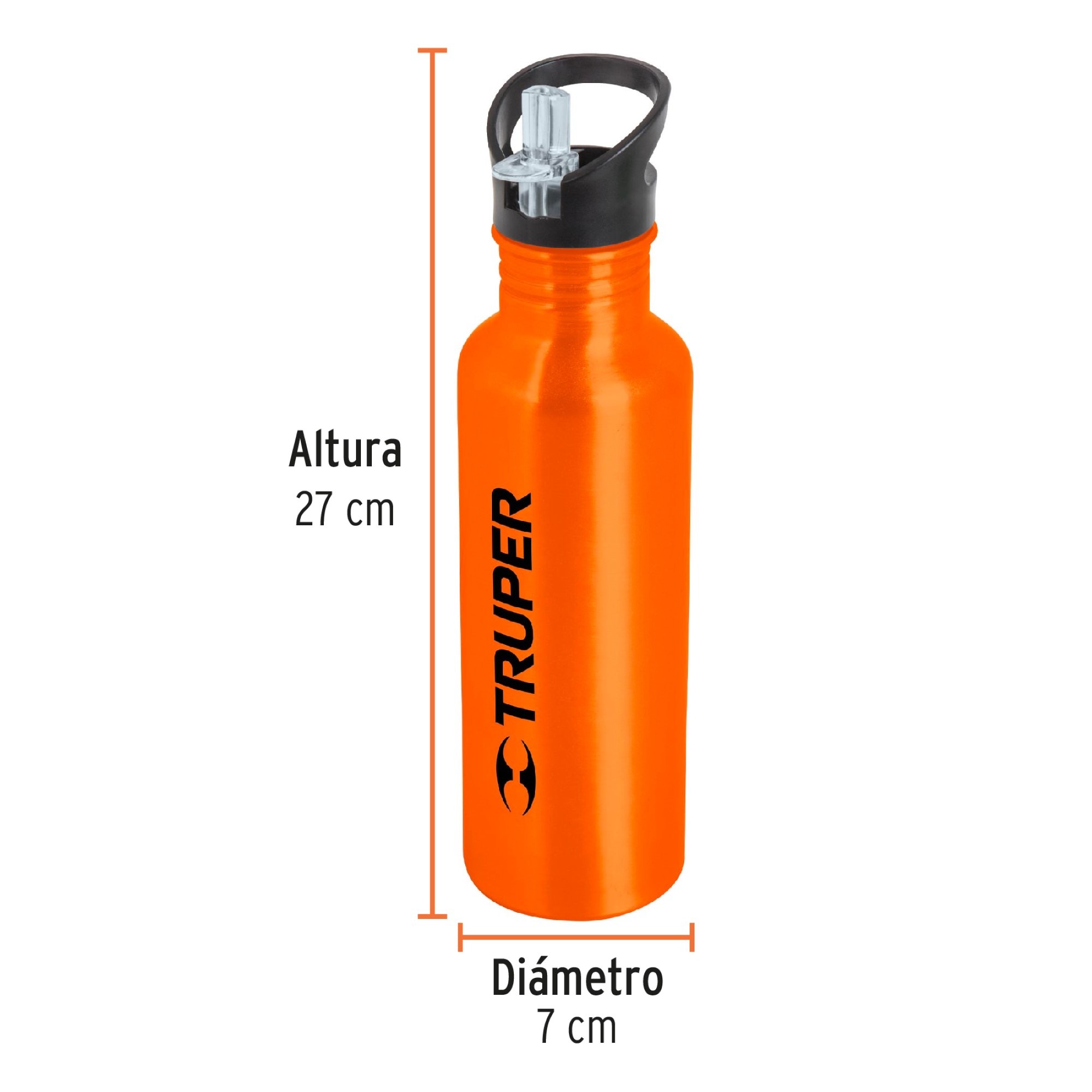 Termo De Aluminio 750 ml Boquilla Retráctil Pitillo Interno - Imagen 5