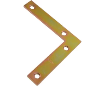 Escuadra Esquinera Plana En Acero Plateada De 75x75mm