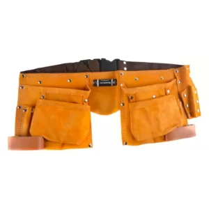 Cinturón Porta Herramientas En Cuero 11 Bolsillos