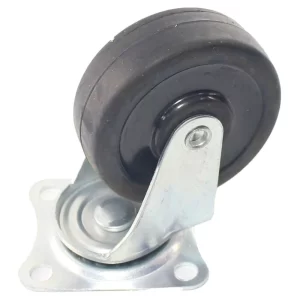 Rueda Industrial Negra Giratoria De 2-1/2"