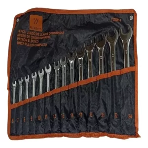Juego De Llaves Mixtas Cr-V 14 Piezas De 6-22mm Cromado