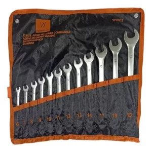 Juego De Llaves Mixtas Cr-V 12 Piezas De 6-22mm Satinado