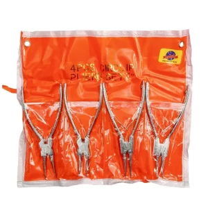 Juego De Pinzas Saca Pines Curvos Y Rectos 7" x 4 Pzs