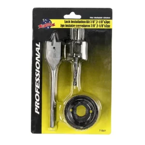 Kit Instalación Cerradura En Puertas De Madera O Aluminio