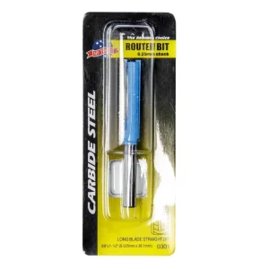 Fresa Recta Carpintera Con 2 Filos 3/8 1-1/2" Profesional