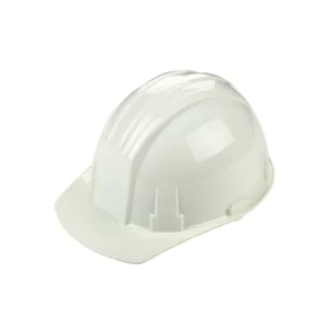 Casco De Seguridad Blanco Cierre Ratchet Con Barbuquejo