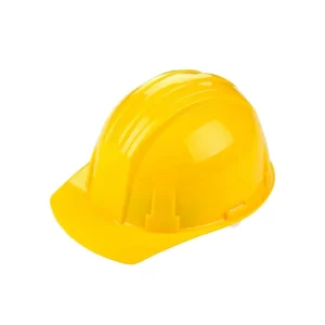 Casco De Seguridad Amarillo Cierre Ratchet Con Barbuquejo
