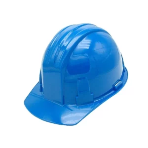 Casco De Seguridad Azul Cierre Ratchet Con Barbuquejo