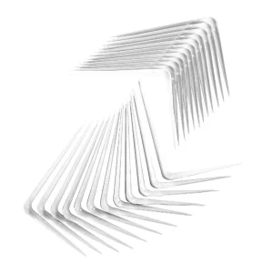 Set De 12 Pie De Amigo Reforzado En Acero Blanco 8x10"