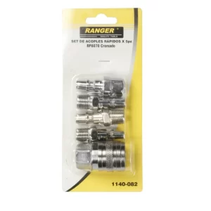 Kit De Acople Rapido X 5 Piezas Cromado Profesional