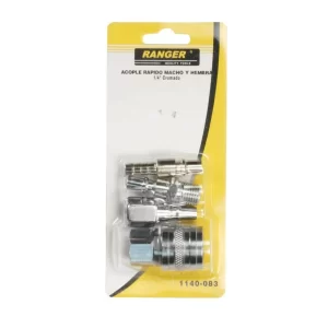 Acople Rápido De Acero Cromado Macho & Hembra 1"4