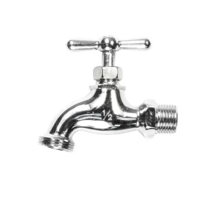 Llave Terminal Para Jardín O Lavadero Cromada Metálica 220g