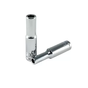 Copa Dado Cromado Larga 1/4" Cuadrante 1/4" Hexagonal