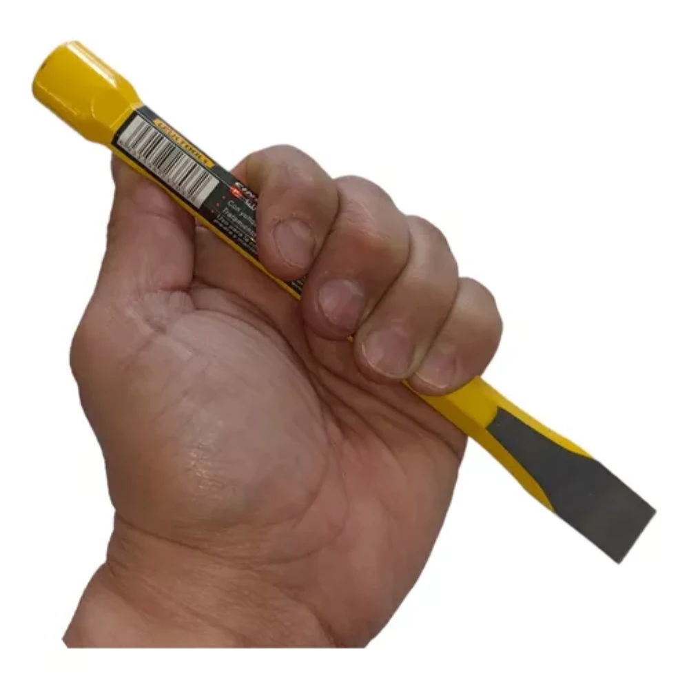 Cincel Plano De 8"x12.7x19mm Mango De Metal - Imagen 3