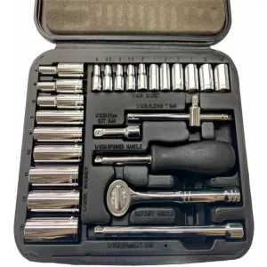 Juego De Copas Cortas Y Largas Rachet Cuadrante 1/4" 4-13mm