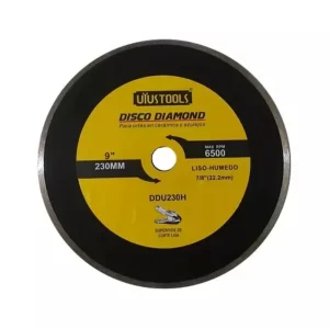 Disco Para Ceramica Concreto Diamantado Lizo Humedo 9"