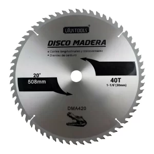 Disco Sierra Corte Profesional Para Madera 20" x 40 D