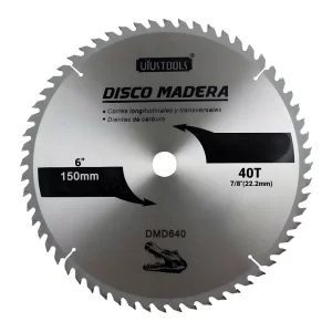 Disco Sierra Corte Profesional Para Madera 6" x 40 D