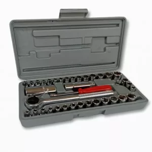 Juego De Copas 1/4" Y 3/8" Con Rachet X 40Pcs Y Maletín