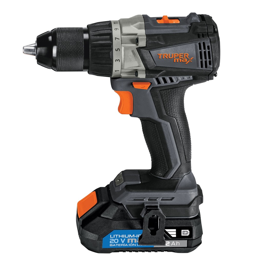 Taladro inalámbrico 1/2" 20V sin carbones Truper MAX